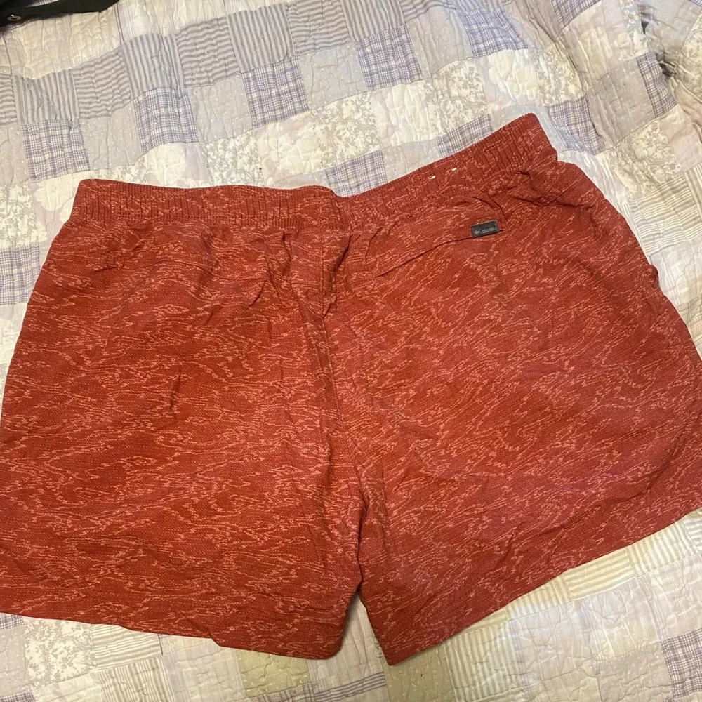 Columbia PFG Womens Shorts Burnt Orange Heathered Athletic Hiking‎ Size L